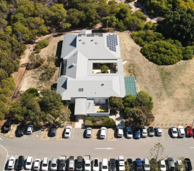 Energy-efficient commercial AC units installed in a Perth building.