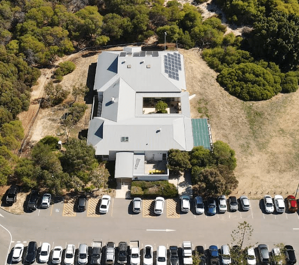 Energy-efficient commercial AC units installed in a Perth building.